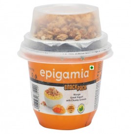 Epigamia Snack Pack, Mango Greek Yogurt With Chunky Granola  Tub  112 grams